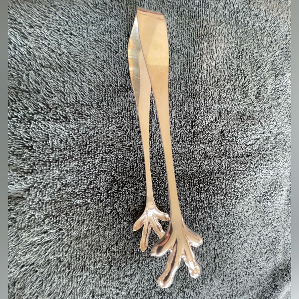 Vintage Reed & Barton Serving Sugar Ice Claw Tongs Silver Plate